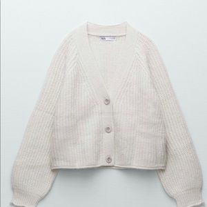 Zara Purl Knit Cardigan